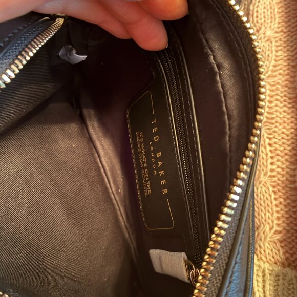 Ted Baker London - Black Leather Crossbody Purse - NWT - Picture 6 of 12